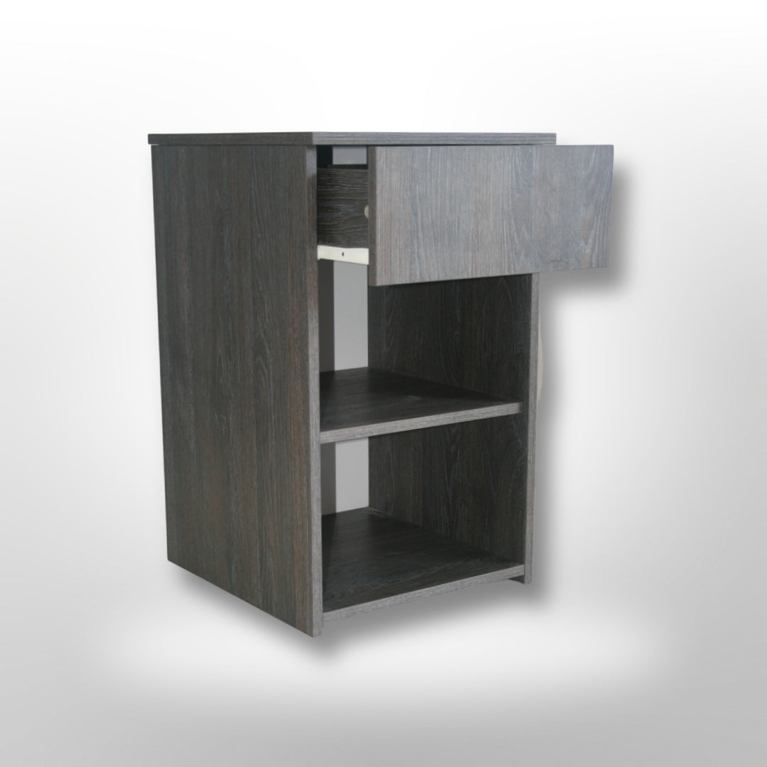 Pikasso Bedside Table - Cadbury Oak ( *Preassembled) BRAND NEW