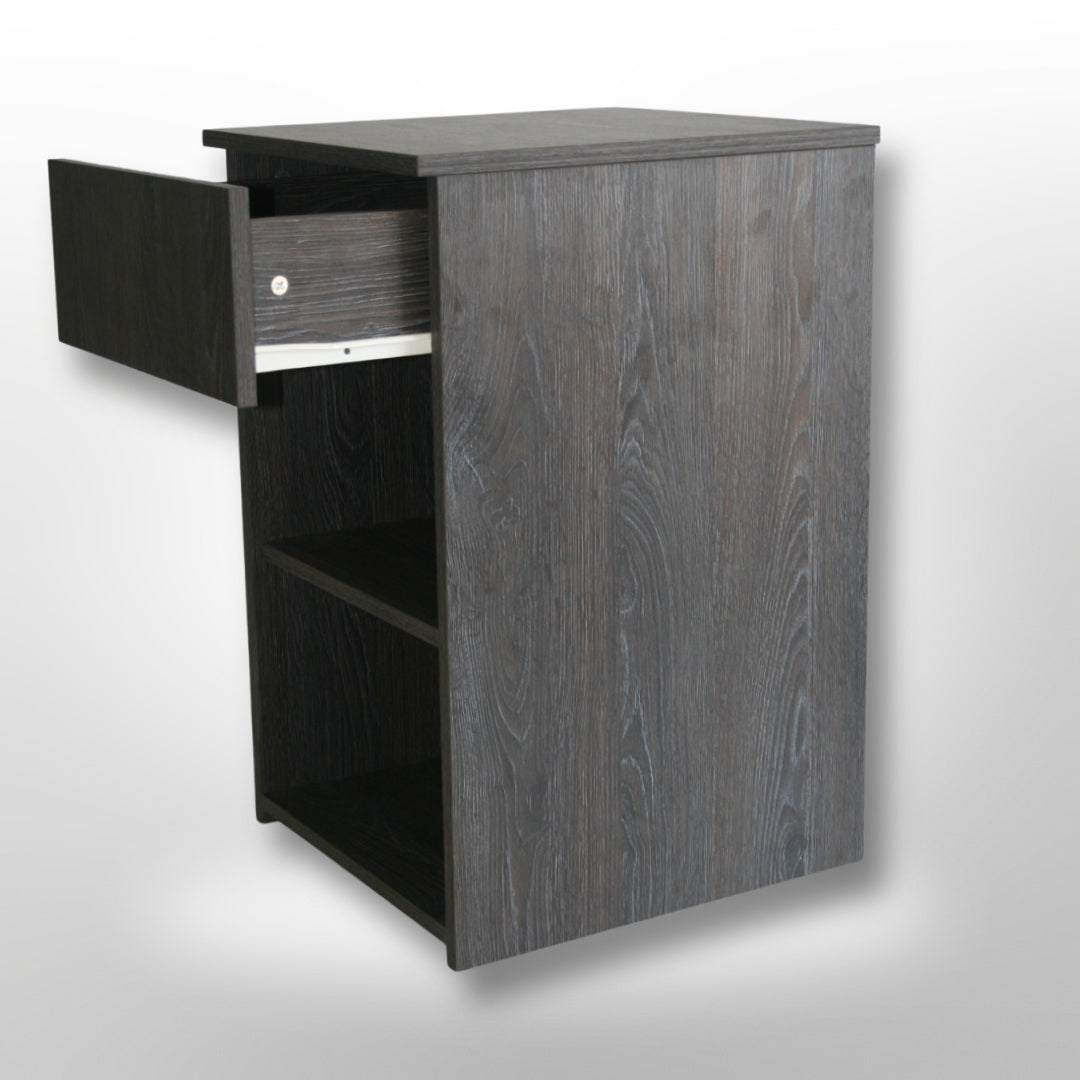 Pikasso Bedside Table - Cadbury Oak ( *Preassembled) BRAND NEW