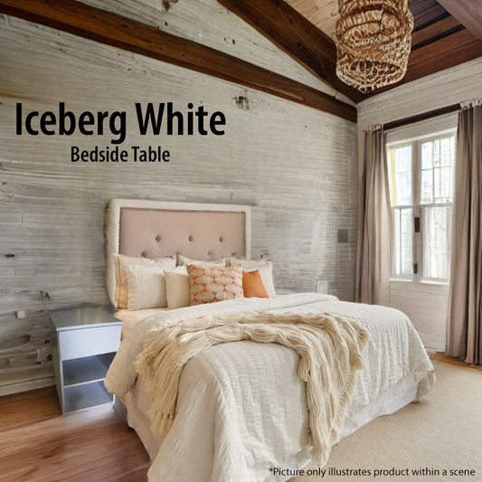 Pikasso Bedside Table - Iceberg White ( *Preassembled) BRAND NEW